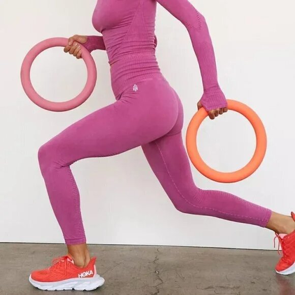 New FP Movement Good Karma Confetti Pink Top/Leggings Set XS/S Top + M/L Bottom - Picture 5 of 14